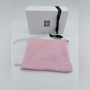 Givenchy Pink Zip Cosmetic Makeup Pouch Clutch Purse | New With Box/Dustbag